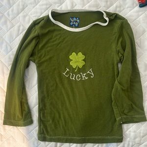 Kickee Pants 2t brand new without tags Lucky long sleeve top